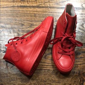 All Red Converse